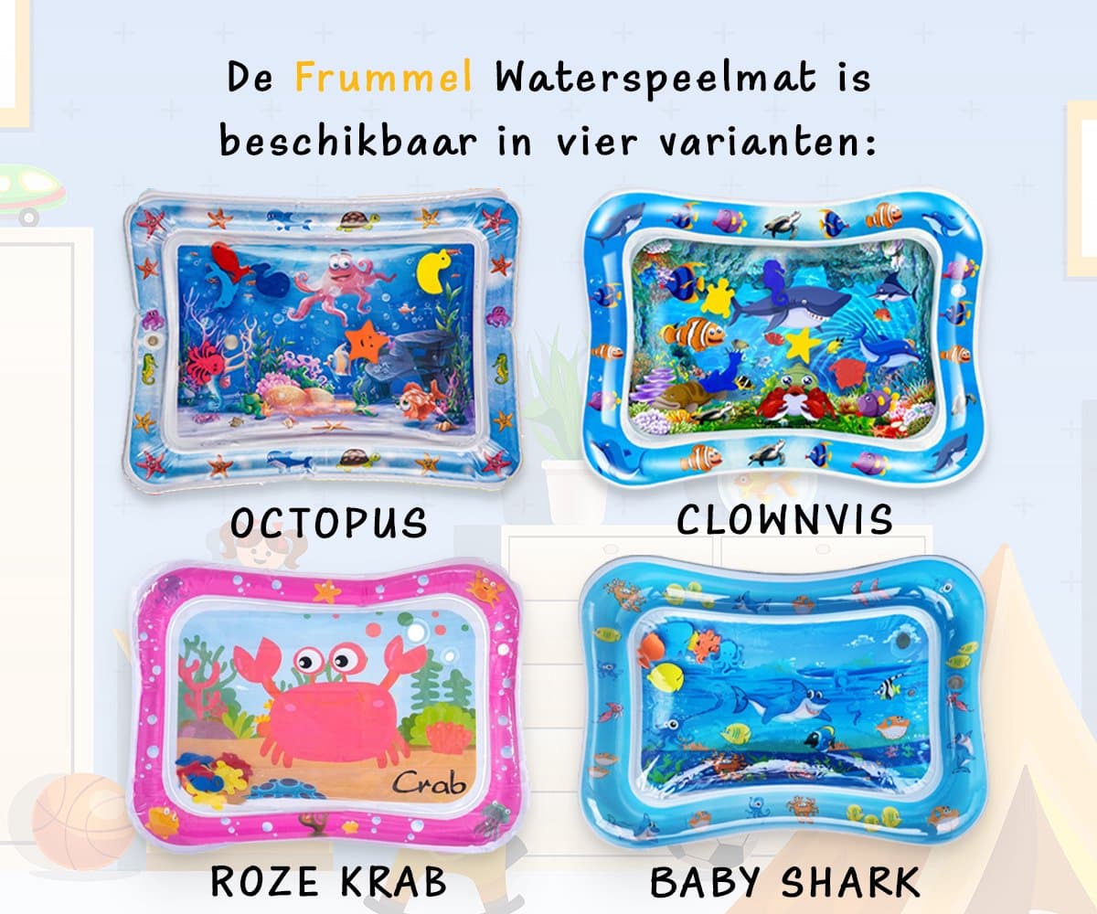 Frummel Waterspeelmat Baby – Watermat – Speelkleed – Opblaasbaar – Waterspeelgoed Baby - Kraamcadeau - Clownfish thumbnail 6
