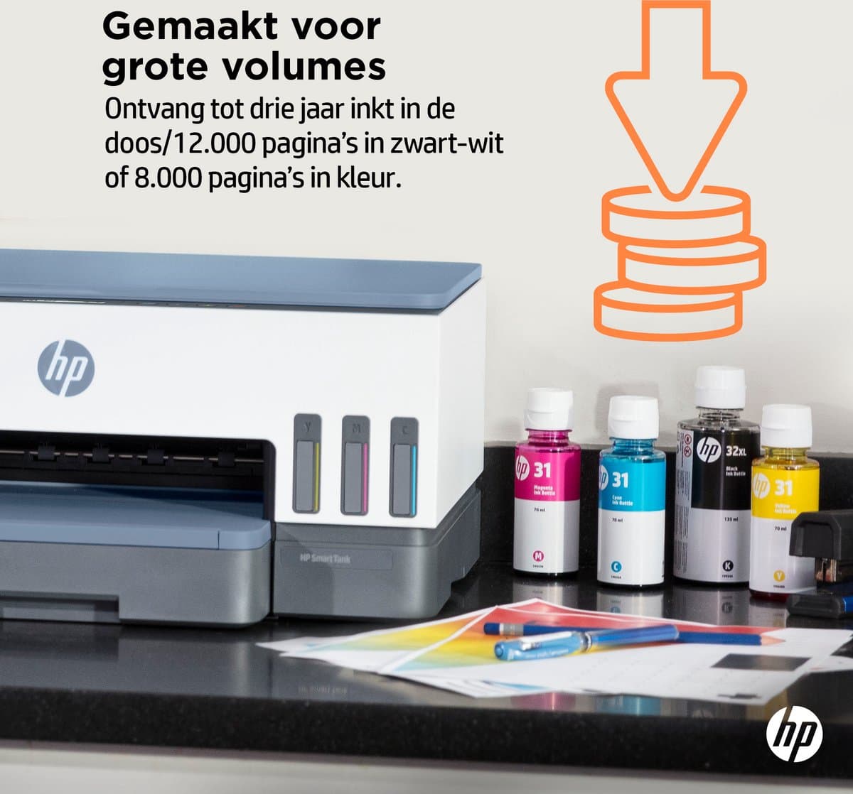 HP Smart Tank 7006 – All-in-One Kleurenprinter – Inkjet Tankprinter – Wifi & AirPrint – Tot 3 Jaar Printen – Printen, Scannen, Kopiëren – Dubbelzijdig – Zonder Cartridges thumbnail 2