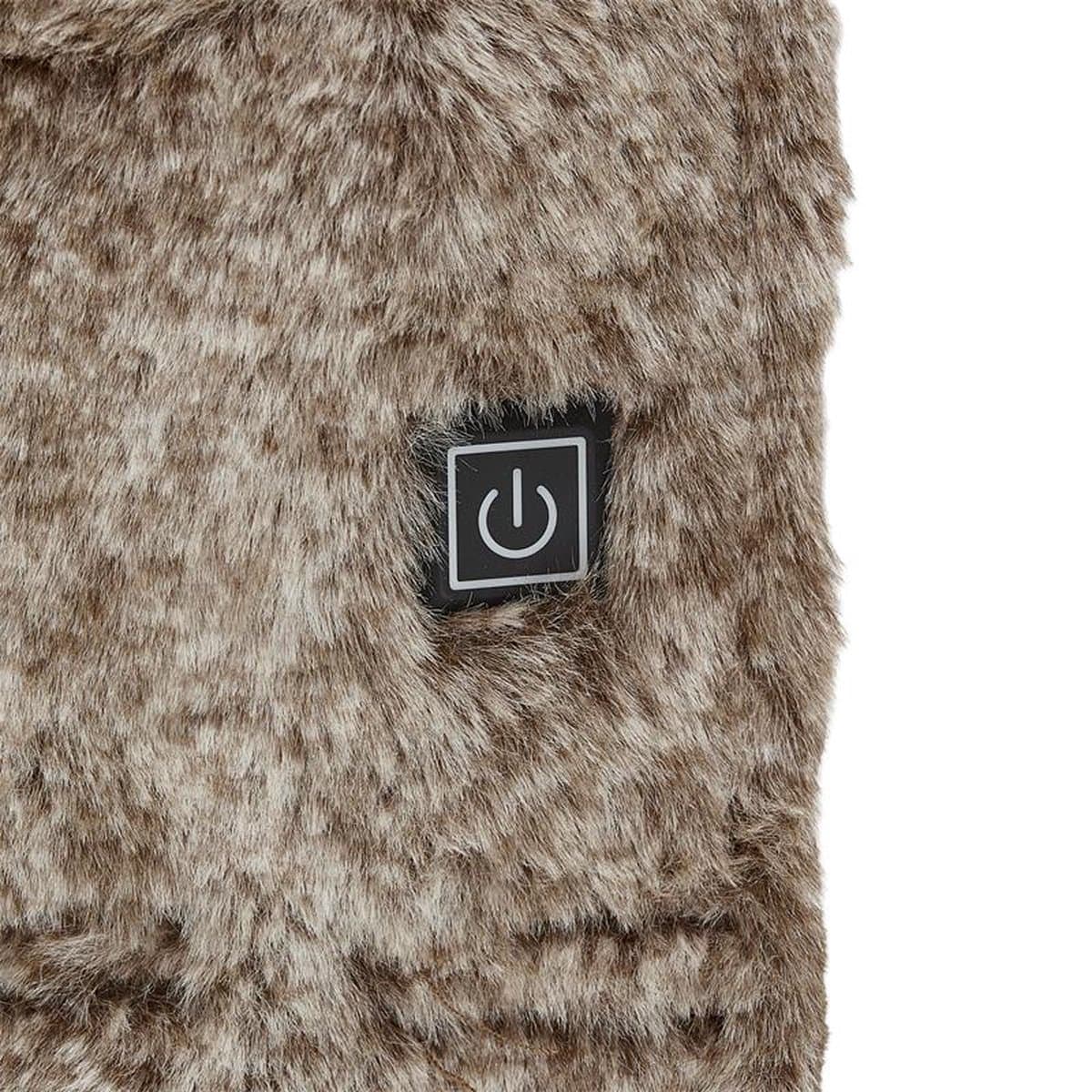 Verwarmd Stoelkleed voor Stoel met 3 Warmtestanden – Draadloos Infrarood Warmtedeken 38 x 83 cm – Bruin (inclusief powerbank) thumbnail 6