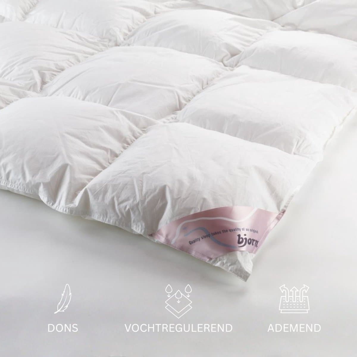 Bjorn® Aurora Warm 240x220 - Dekbed - 100% Dons - Winter 240x220 - Tweepersoons Dekbed - Comfort en Ademend - Natuurlijke Wilde Eendendons - Anti Allergie Dekbed - Winter - Wasbaar - Warm - OEKO-TEX® thumbnail 4