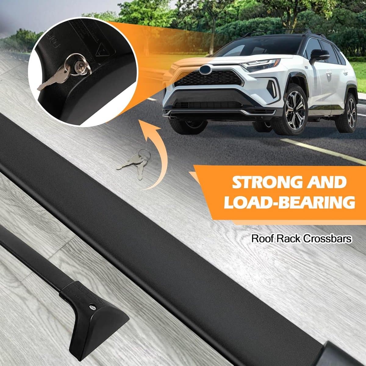 Aluminium Dakdragers met Slot voor SUV Bagage, Fietsen en Dakkoffers thumbnail 6