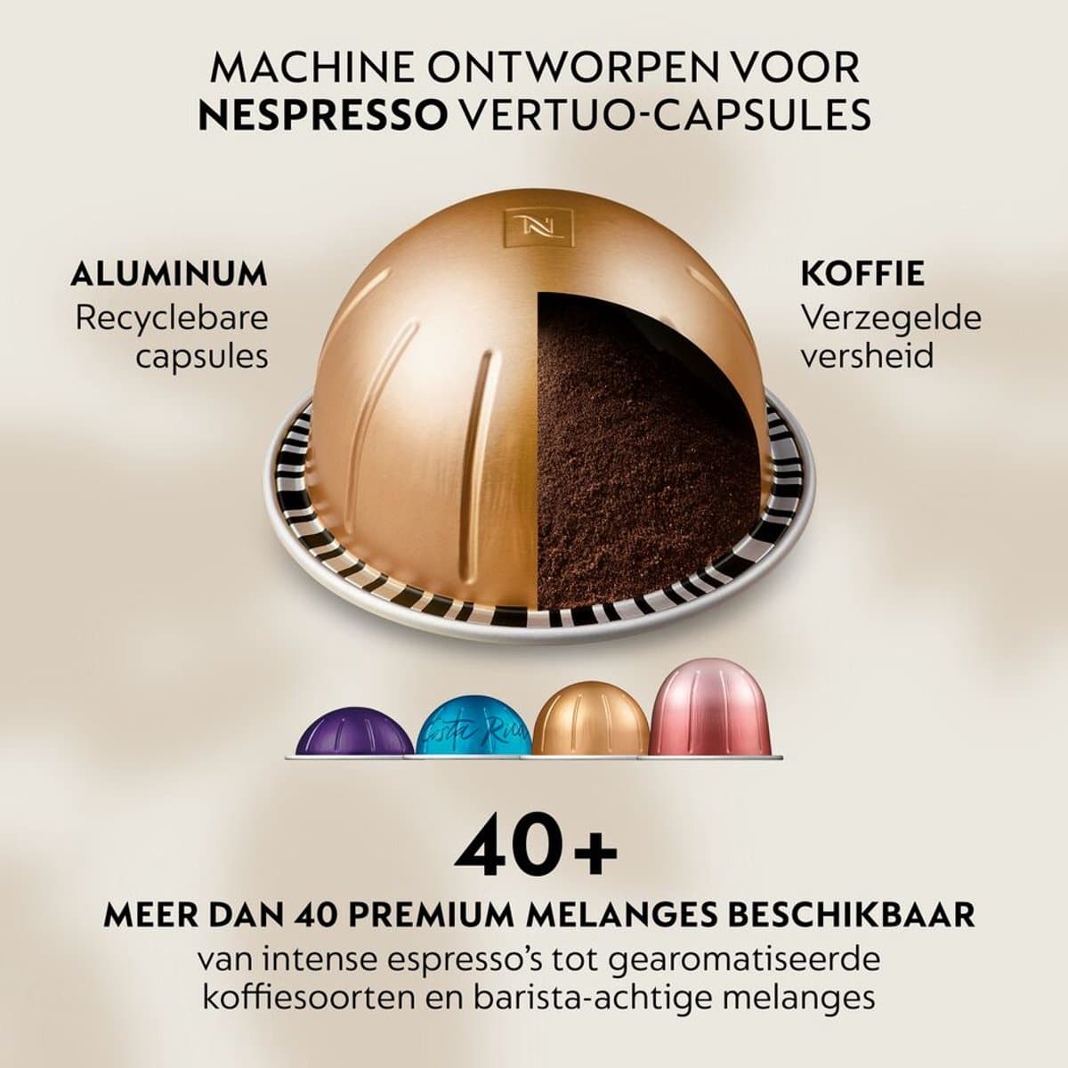 Nespresso Krups Vertuo UP - 40+ koffiesoorten, 3 sec opwarmtijd thumbnail 7