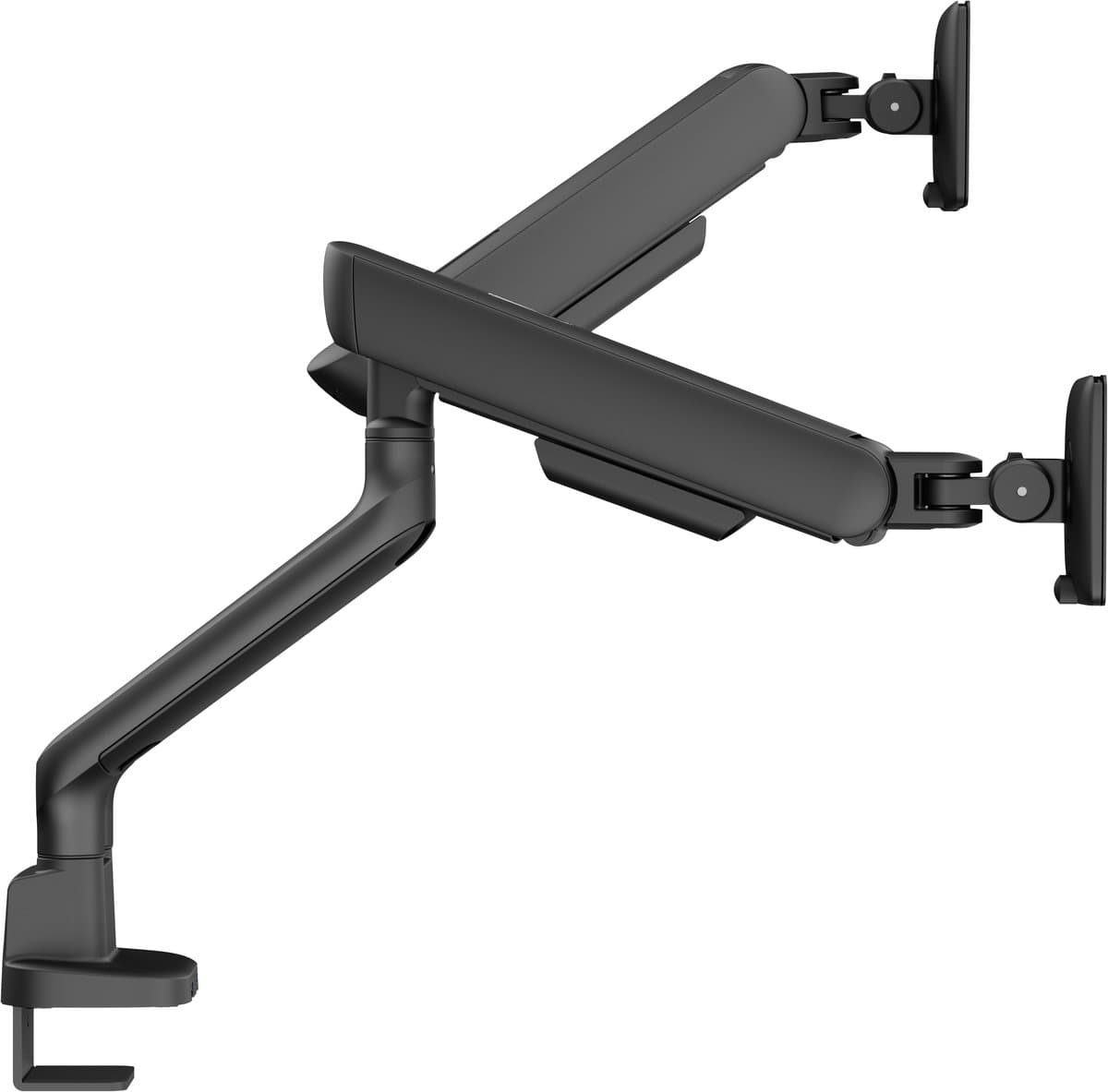 Alberenz® Dubbele Monitor Arm Zwart 2026 met USB-C & USB-A – Verstelbare Monitorbeugel met Gasveer – Tot 35" / 11 kg per Scherm – Ergonomisch & Ultrawide Geschikt – VESA 75x75 & 100x100 thumbnail 2