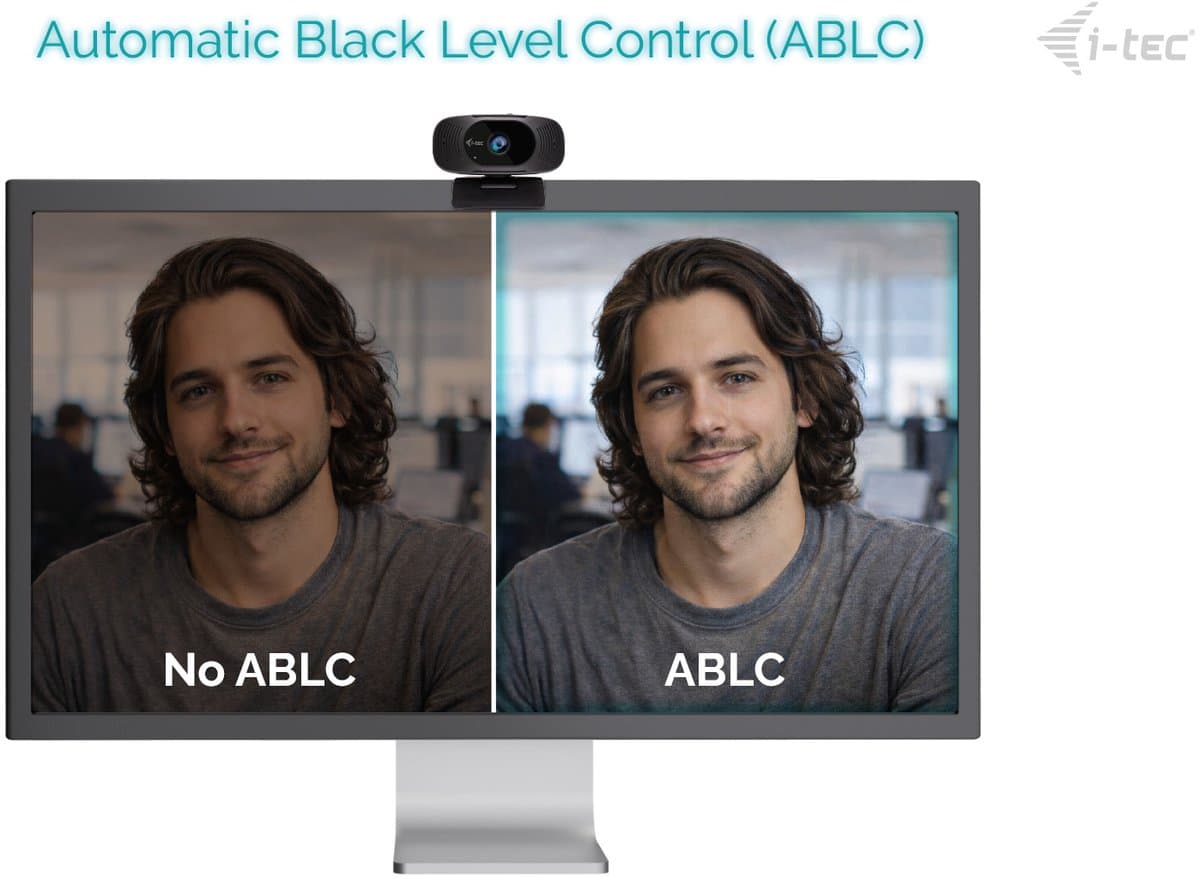 i-tec - Solomon 100 - Webcam - Full HD - Vaste Focus - 1 microfoon - Privacyafdekking - Auto beeldverbetering - Laptop & PC - Plug & Play thumbnail 4