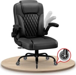 Productfoto van Elekiatech ergonomische bureaustoel met kantelbare rugleuning 90 tot 120 graden en inklapbare armleuningen