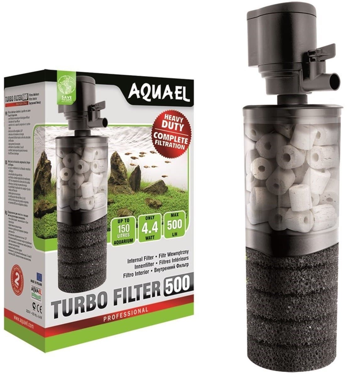 Aquael turbo filter 500 - Aquarium binnen filter - voor Aquaria tot 150 liter thumbnail 6