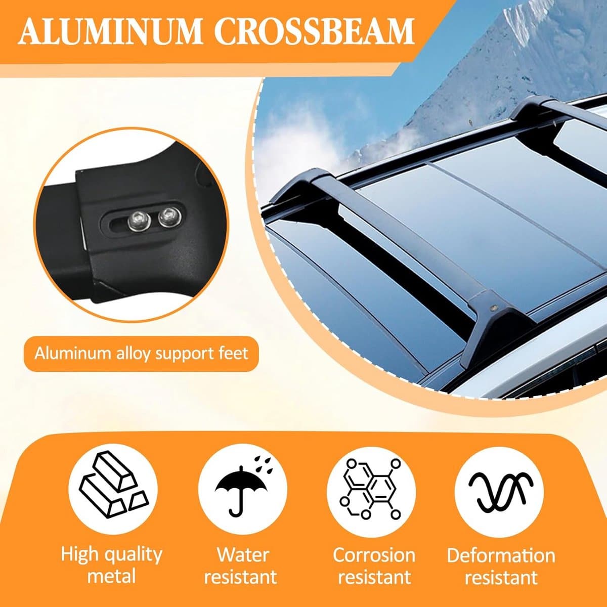 Aluminium Dakdragers met Slot voor SUV Bagage, Fietsen en Dakkoffers thumbnail 6
