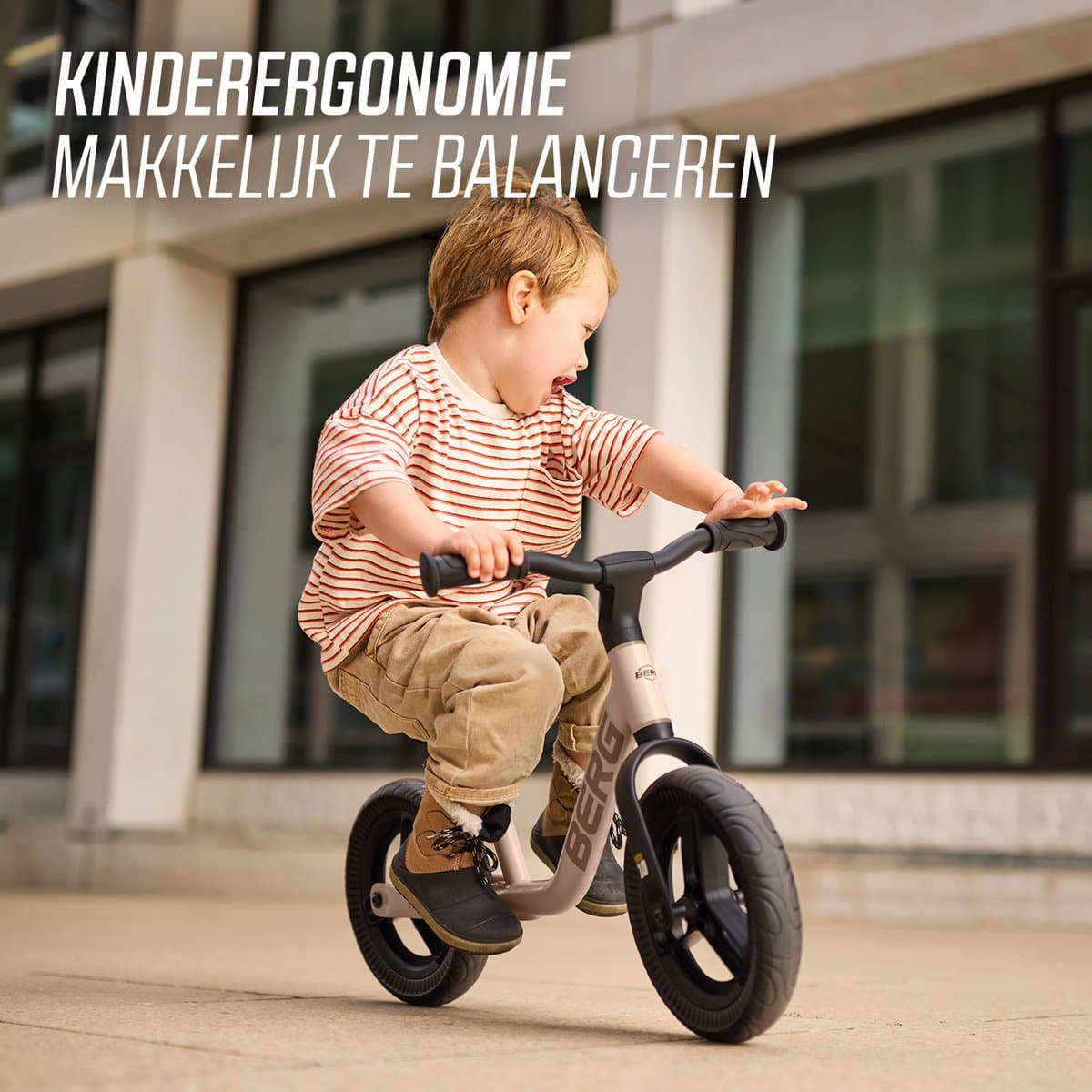 BERG MOOV10 Loopfiets - 2+ jaar - 10 inch - Lichtgewicht - Anti-lek EVA Banden - Verstelbaar Stuur en Zadel - Sand Beige thumbnail 2