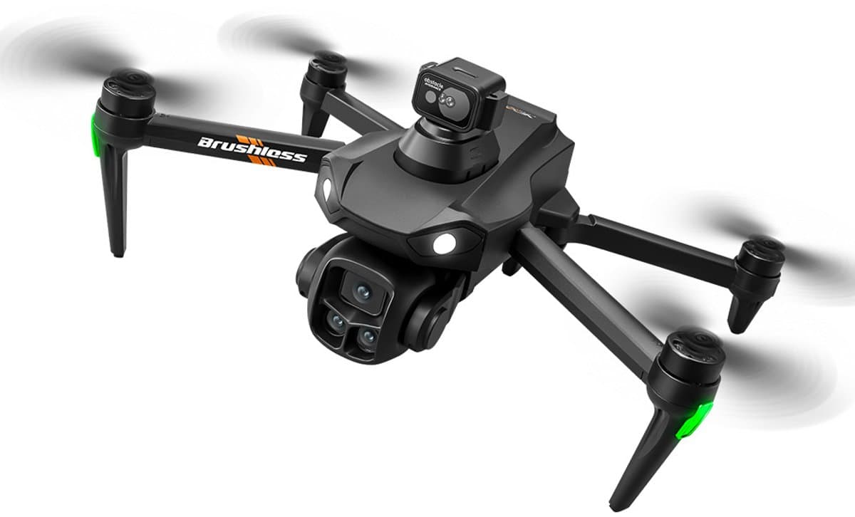 Gloovon® Drone met Camera & Scherm - GPS & Obstakelvermijding - 2 Accu's & 72GB Opslag - Borstelloze Motor - 1080p Full HD thumbnail 3
