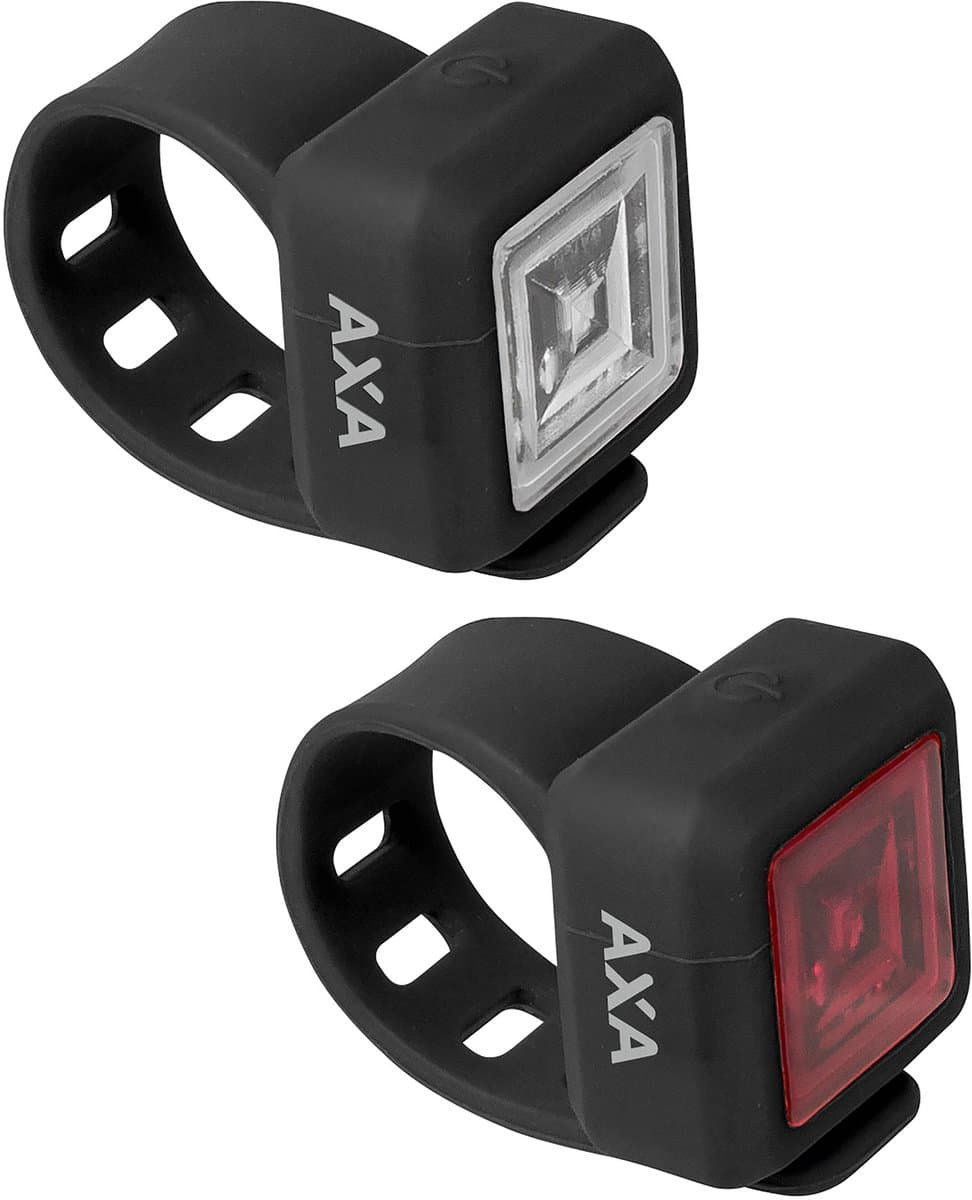 AXA Niteline 11 Fietsverlichting Set – LED Voorlicht & Achterlicht – Batterij – 55 uur Gebruikstijd – 150 m Zichtbaarheid – 3 Lichtstanden – Compact Design thumbnail 3