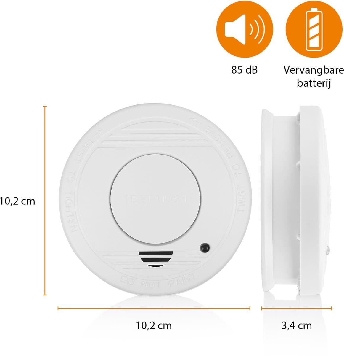 Smartwares 10.044.62 - Rookmelder 85 dB - 1 Jaar batterij, 10 jaar sensor - TUV Gecertificeerd - Brandmelder thumbnail 3