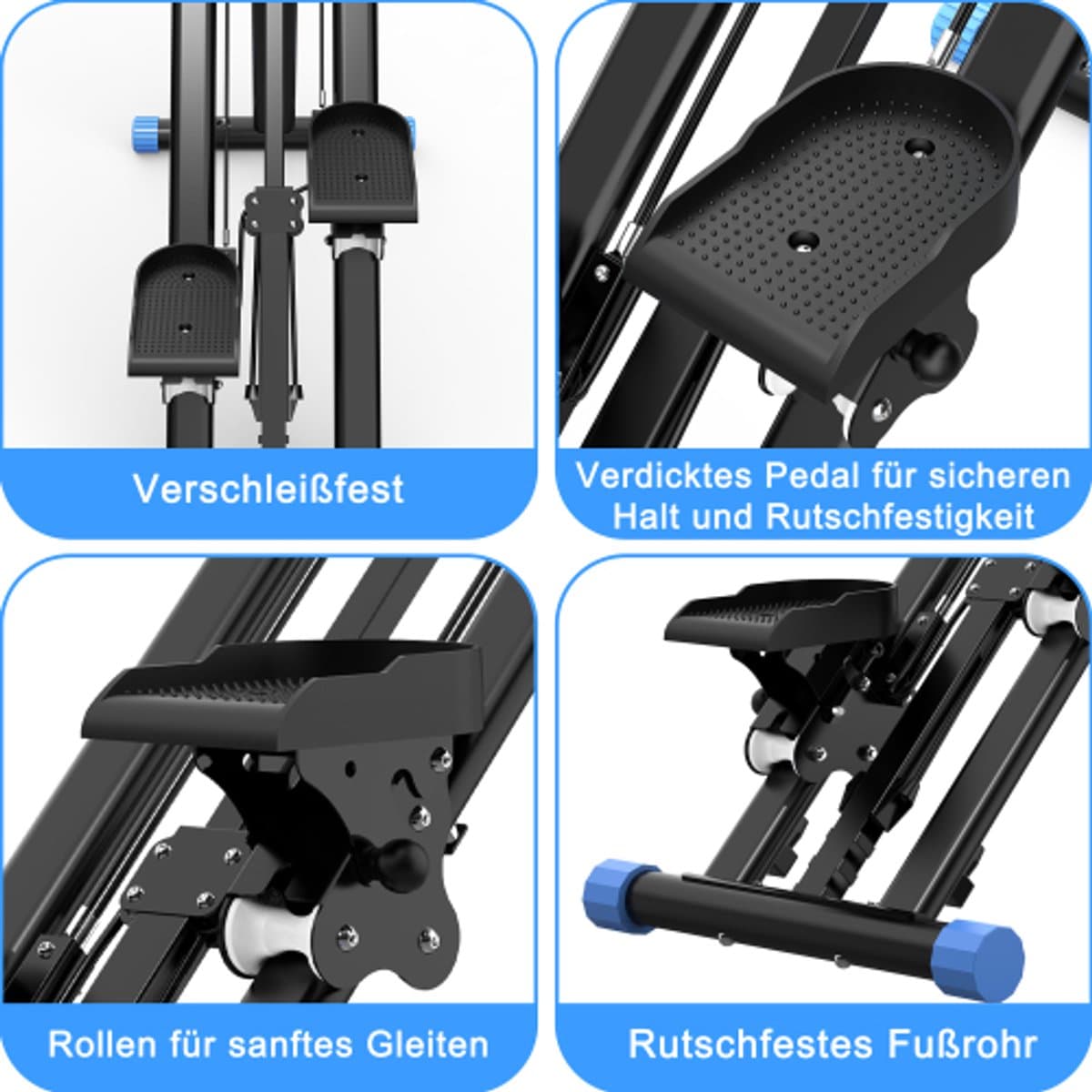 Stair Stepper - Instelbare Weerstand - Vertical Climber - Stair Stepper voor thuistraining - LED-display - Antislip-pedalen - Inklapbaar - Draagvermogen 120 kg - Blauw thumbnail 5