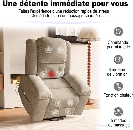 Elektrische Massagestoel 8-Zone Warmte