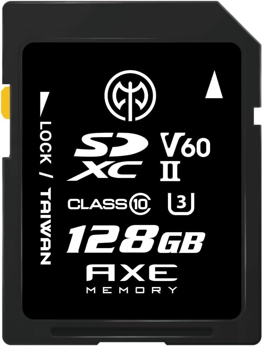 Snelle 128 GB SDXC geheugenkaart UHS-II U3 V60 voor 4K video