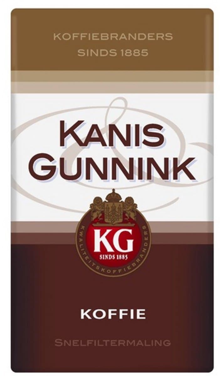 Kanis & Gunnink Regular snelfilterkoffie 500 g | Gemalen Filterkoffie | Medium Roast | Evenwichtige, Ronde Smaak voor Zwarte Koffie