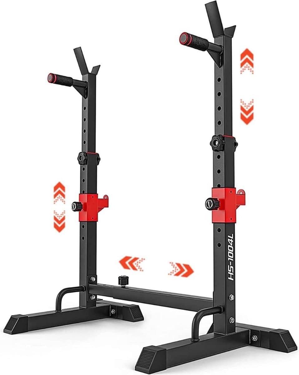 Thuys – Squat Rack – Power Rack – Haltersteunen – Half Rack – 41 x 49 x 145cm – Zwart thumbnail 7