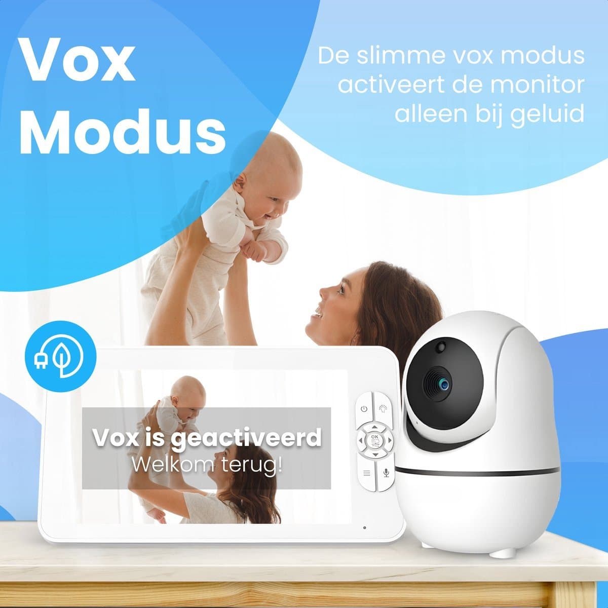 Zevio XL Elite Babyfoon met 2 Camera's en Groot 7 Inch HD Baby Monitor - met Slimme Functies - Uitbreidbaar - Baby Camera - Inclusief Flexibele Houders thumbnail 2