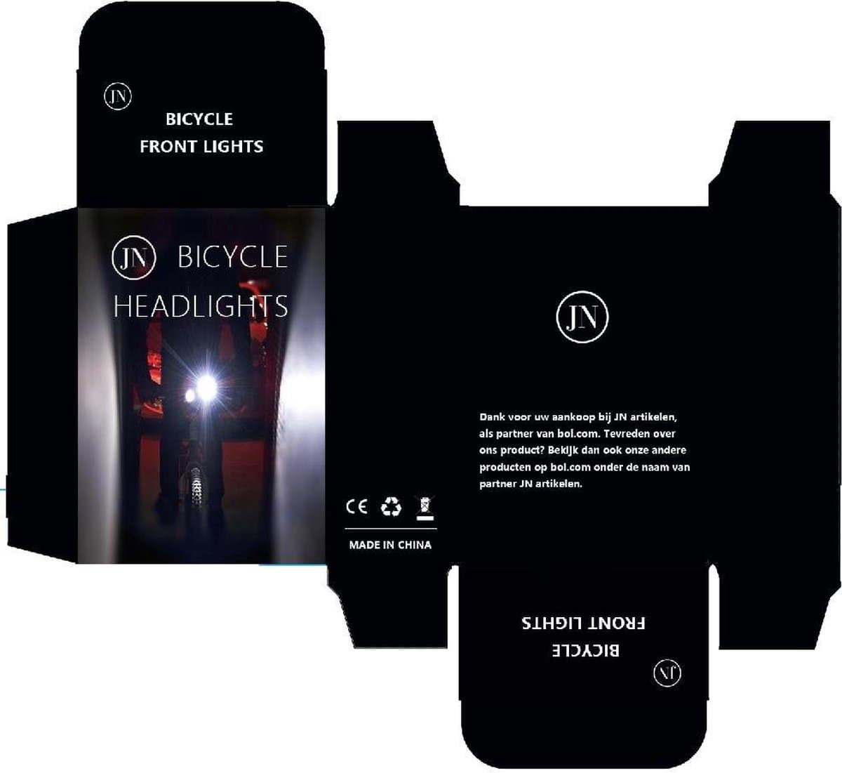 JN® Oplaadbare LED Fietslamp wit – Stijlvolle en Waterdichte Fietskoplamp met USB-aansluiting – Superheldere Fietsverlichting voor Dag & Nacht Veiligheid - Voorlicht fiets - Led voorlamp - Fietslicht - Koplamp fiets - Fietsverlichting thumbnail 2