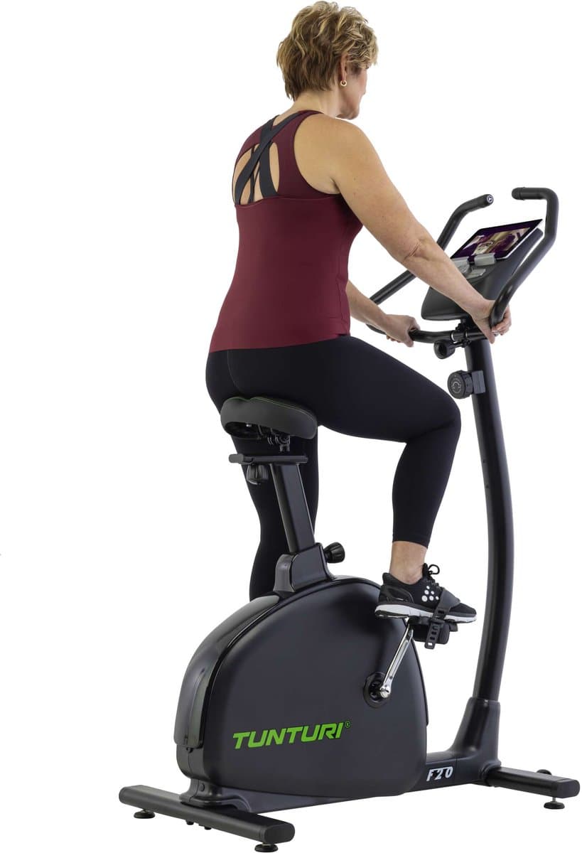 Tunturi Signature F20 Hometrainer - Fitnessfiets met lage instap - 150 kg Gebruikersgewicht - 8 weerstandsniveaus - Voorzien van LCD monitor en transportwielen thumbnail 4