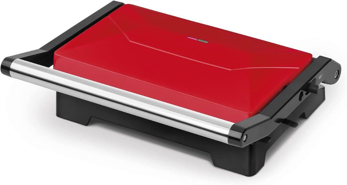 DailySupplies® Contactgrill - Tosti Apparaat - Tosti-ijzers - Panini Grill - Rood met zwart thumbnail 5