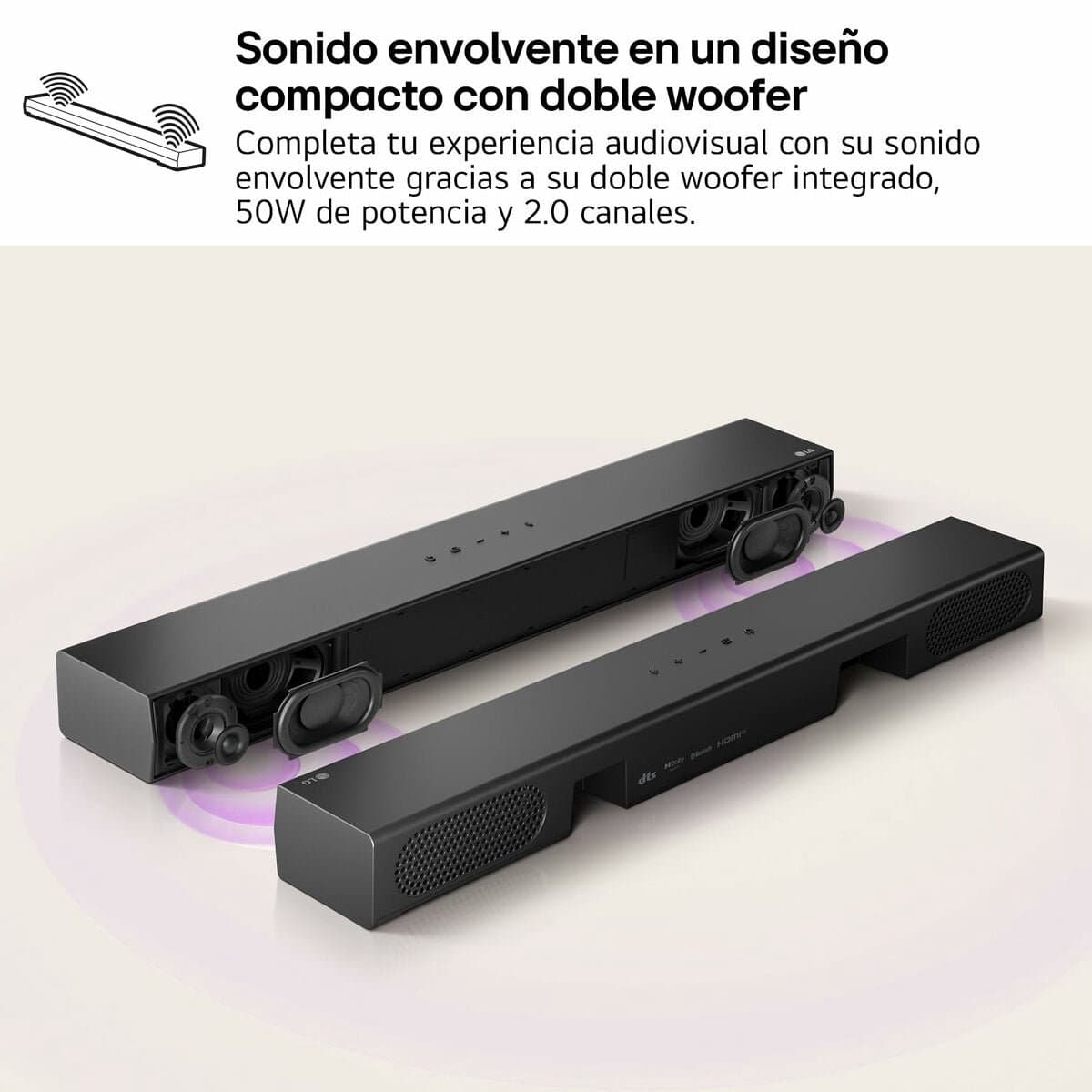 LG S20A soundbar 2.0 kanalen, 50W met Dolby Atmos thumbnail 5