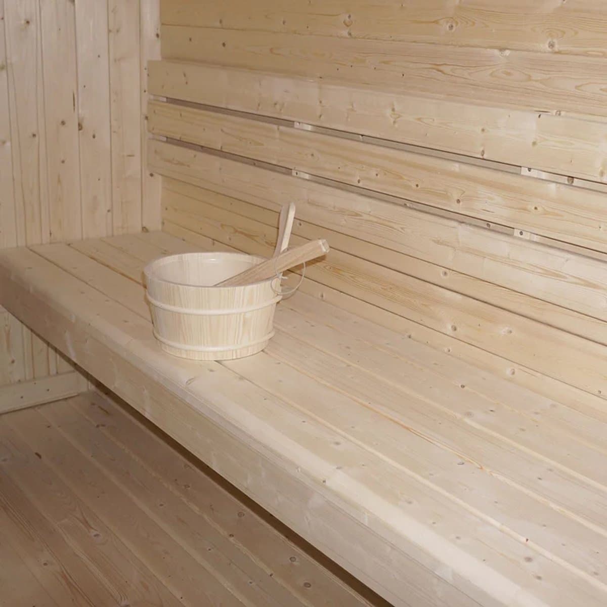Vierkante Barrelsauna Nolvik - Incl. Toebehoren - 220x185 x194 cm thumbnail 4
