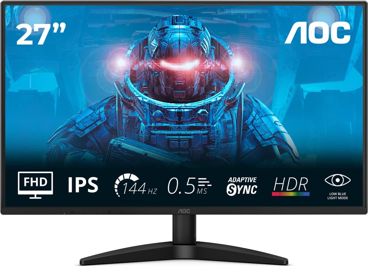 AOC 27B36X Serie - Monitor - LED - 23.8 Inch - 144Hz - afbeelding 1