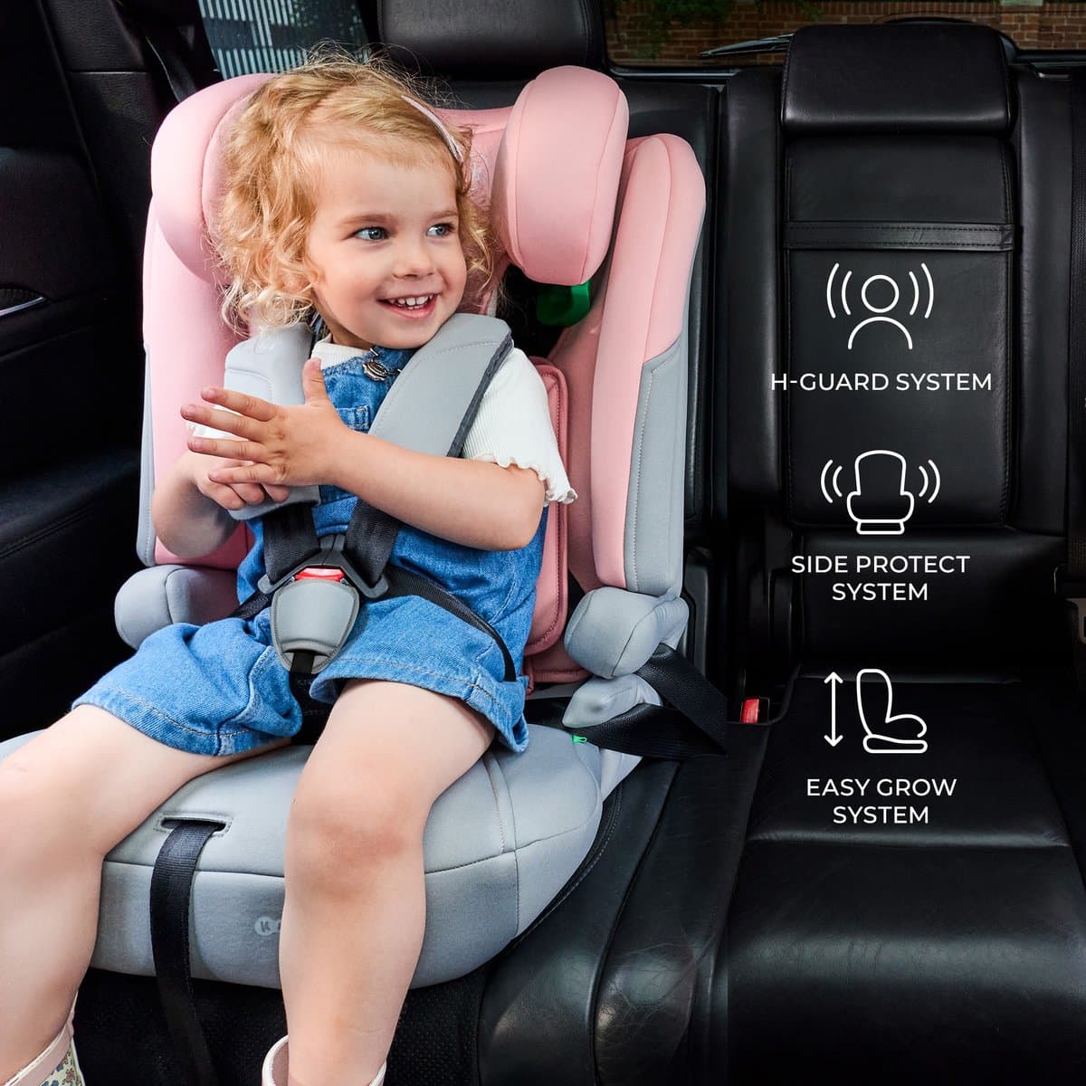 Kinderkraft I-COMFY 3-in-1 i-Size Autostoel – 76-150 cm – Groep 1/2/3 – R129 Goedgekeurd – Grijs thumbnail 7
