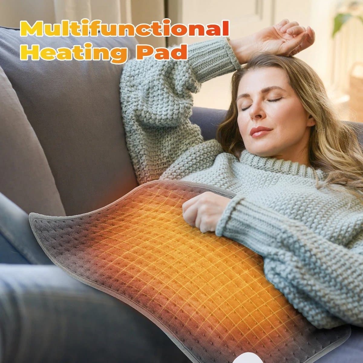 Elektrische Verwarmingsdeken - Elektrische deken - Menstruatie Warmteband - Warmtemat kat, hond - Warmtedeken - Verwarmingsmat - Warmtemat - Verwarmingsmat voor voeten, buik, hand - Veiliger dan een Kruik - Menstruatie band - 58 x 29 cm thumbnail 4