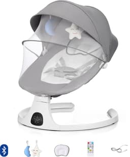 Productfoto van HeppieBabie elektrische wipstoel met muziek en swing