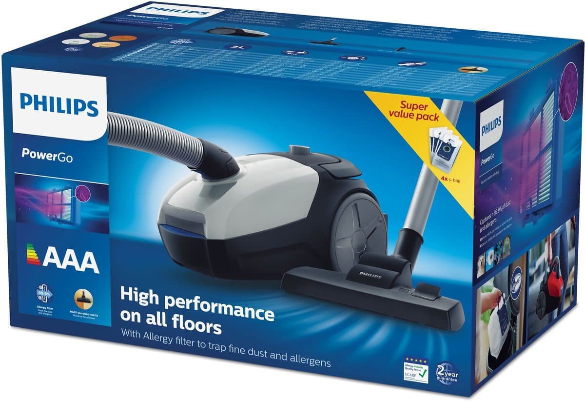 Philips FC8253/09 Stofzuiger met zak – 900W, 4,3 kg thumbnail 2