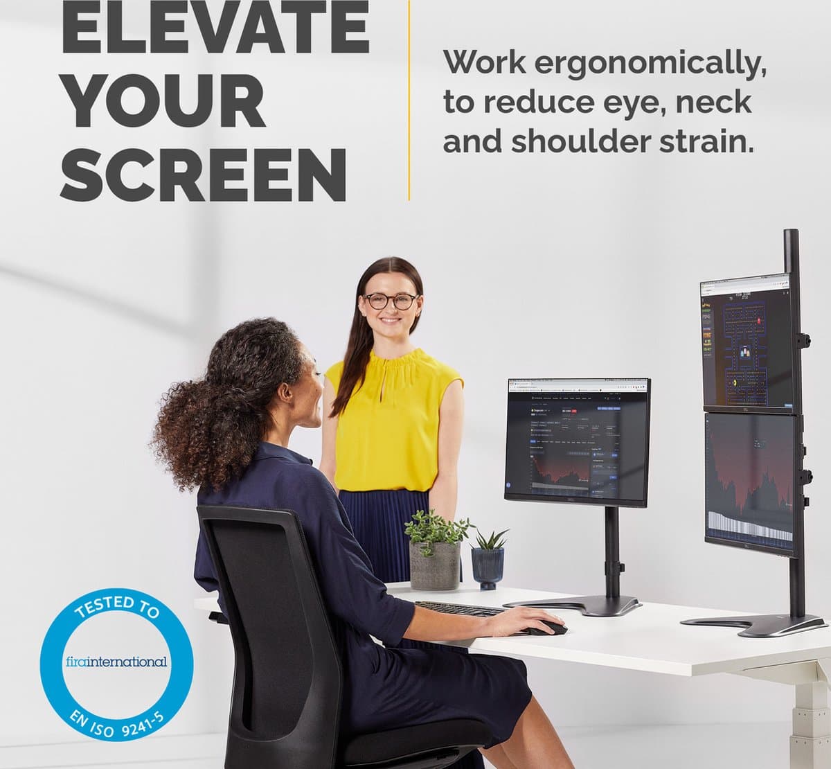 Fellowes Seasa Dubbele Monitorarm Verticaal thumbnail 7