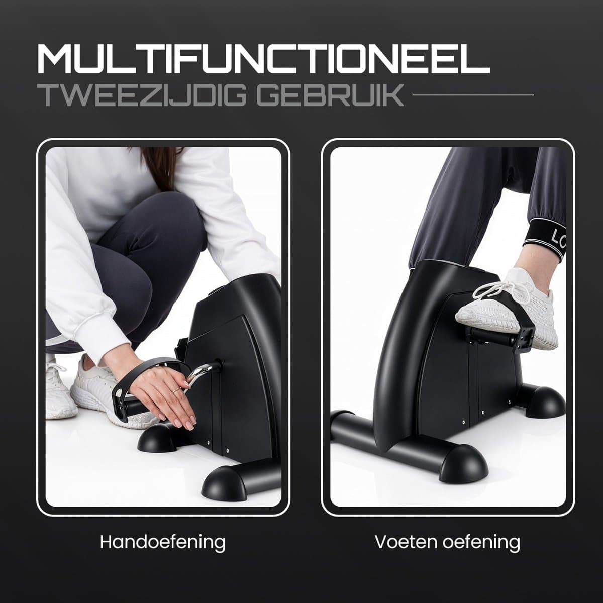 ICONOVA® Stoelfiets – Onder Bureau Fiets met LCD Display – Mini Hometrainer voor Benen & Armen – Compacte Pedal Trainer voor Thuisgebruik & Revalidatie thumbnail 7