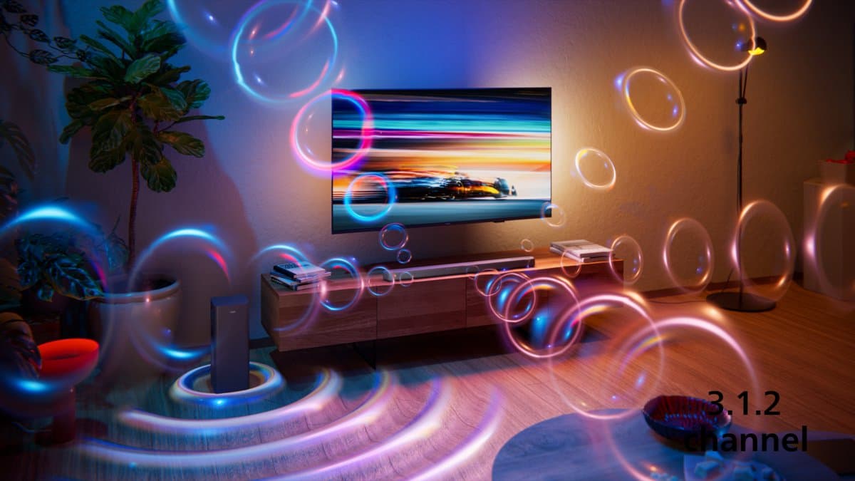 PHILIPS TAB8301/10 - 3.1.2-kanaals Soundbar - Draadloze Subwoofer - 380W Vermogen - Dolby Atmos - DTS:X - DTS Virtual:X - Bluetooth 6.0 LE Audio - HDMI eARC - Gun Metal thumbnail 6