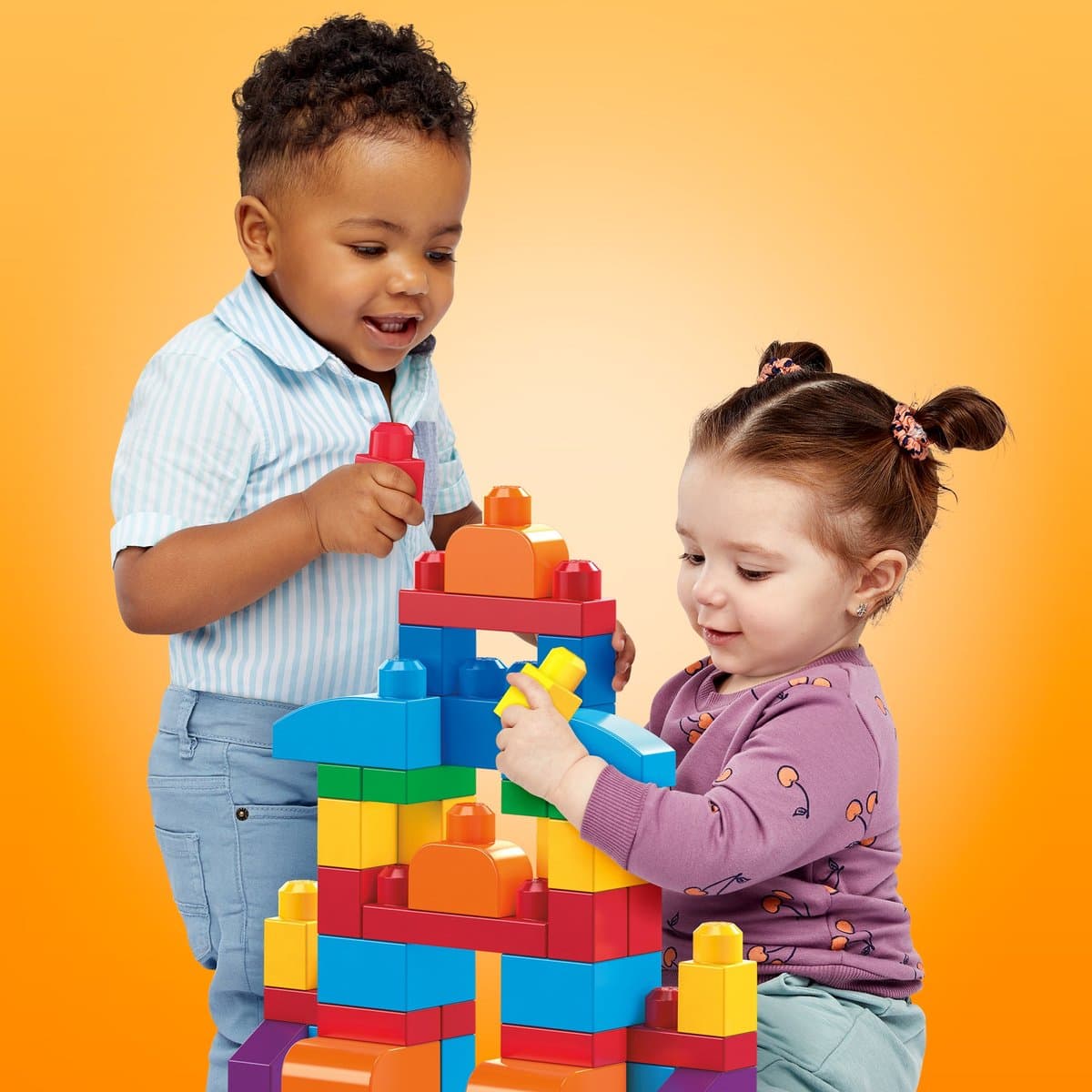 Mega Bloks First Builders Big Building Bag: 60 blokken voor peuters thumbnail 3
