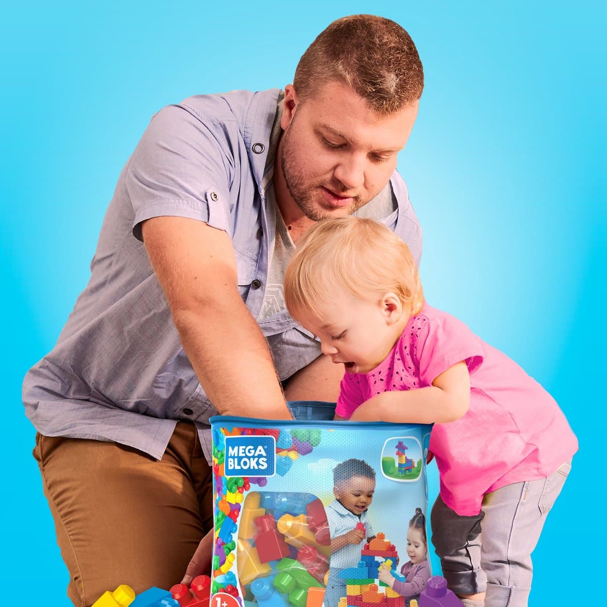 Mega Bloks First Builders Big Building Bag: 60 blokken voor peuters thumbnail 5