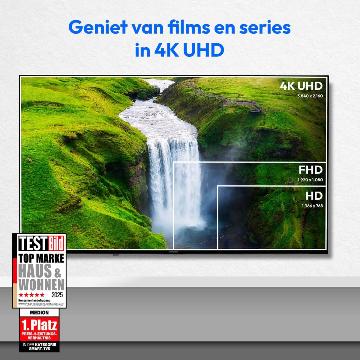 MEDION 108 cm (43") QLED TV (Google TV, 4K, Dolby Vision HDR, Netflix, Prime Video, Disney+, Dolby Atmos, DTS X, Smart TV, PVR, Bluetooth, MD 843700) thumbnail 6