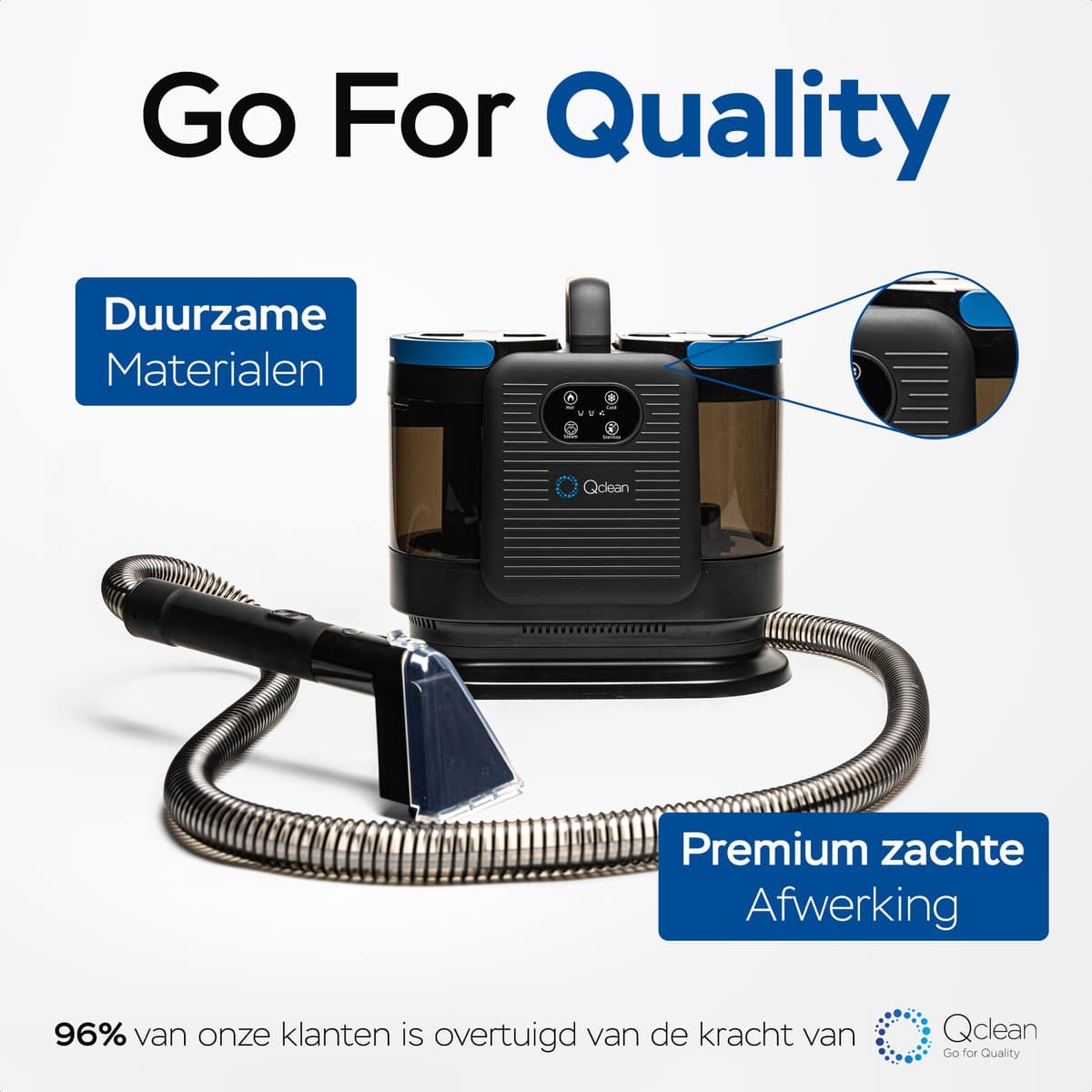 Qclean Tapijtreiniger PRO 4-in-1 met stoom & sterilisatie thumbnail 6