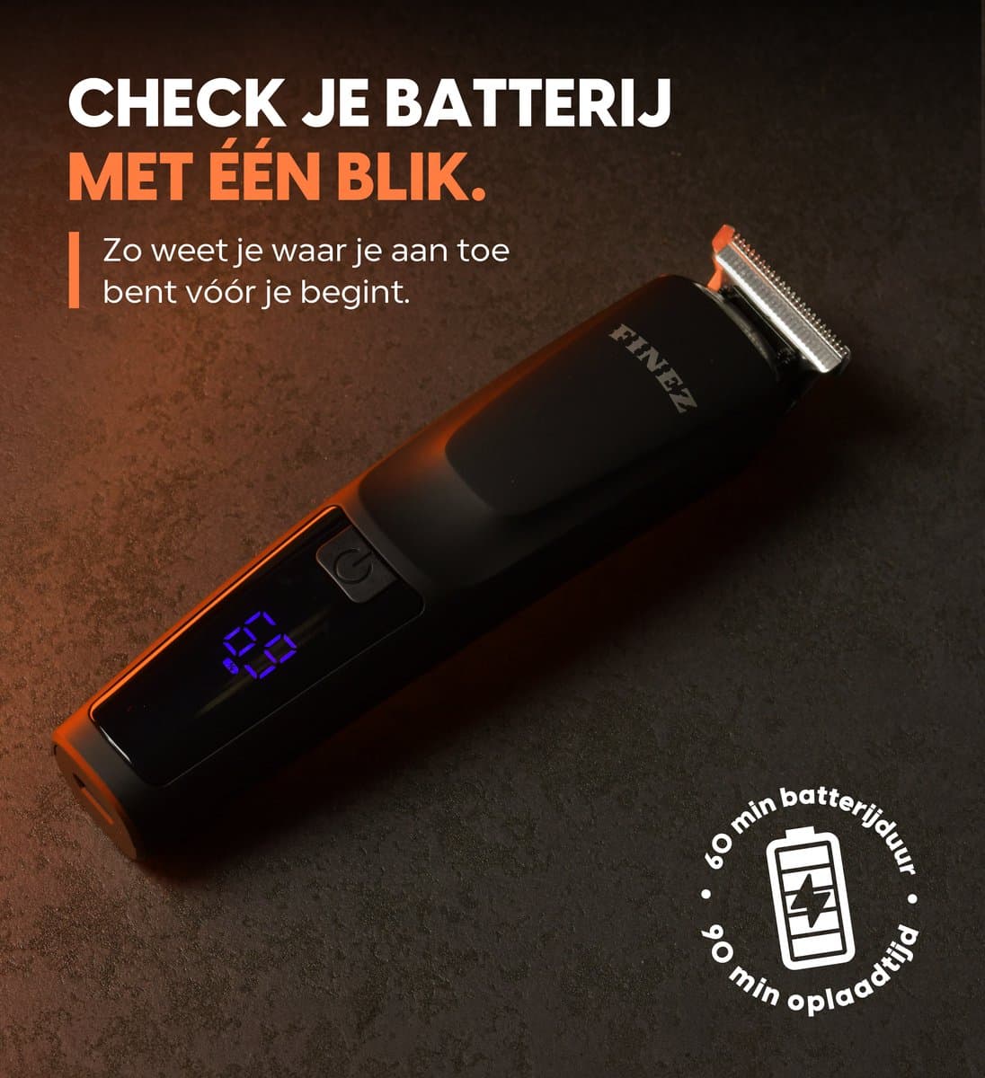 Finez 12-in-1 "Smooth Operator" Baardtrimmer Mannen - IPX7 Waterdichte Baardtrimmer & Tondeuse - Trimmer voor Baard - Neustrimmer - Bodygroomer thumbnail 7