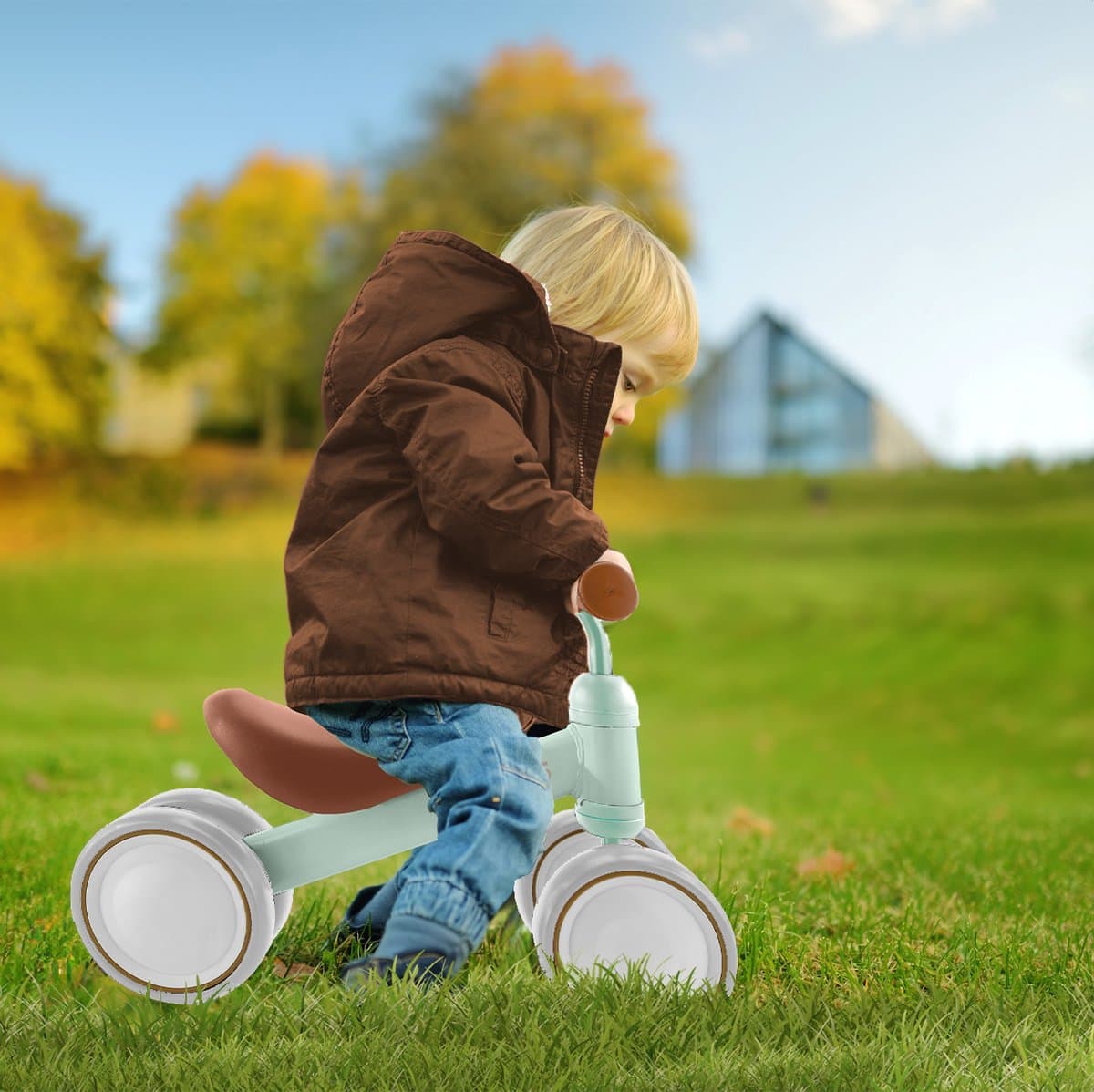 LifeGoods Loopfiets - Speelgoed Vanaf 1 jaar - Kinderstep - Loopfietsje - Pastelgroen thumbnail 3