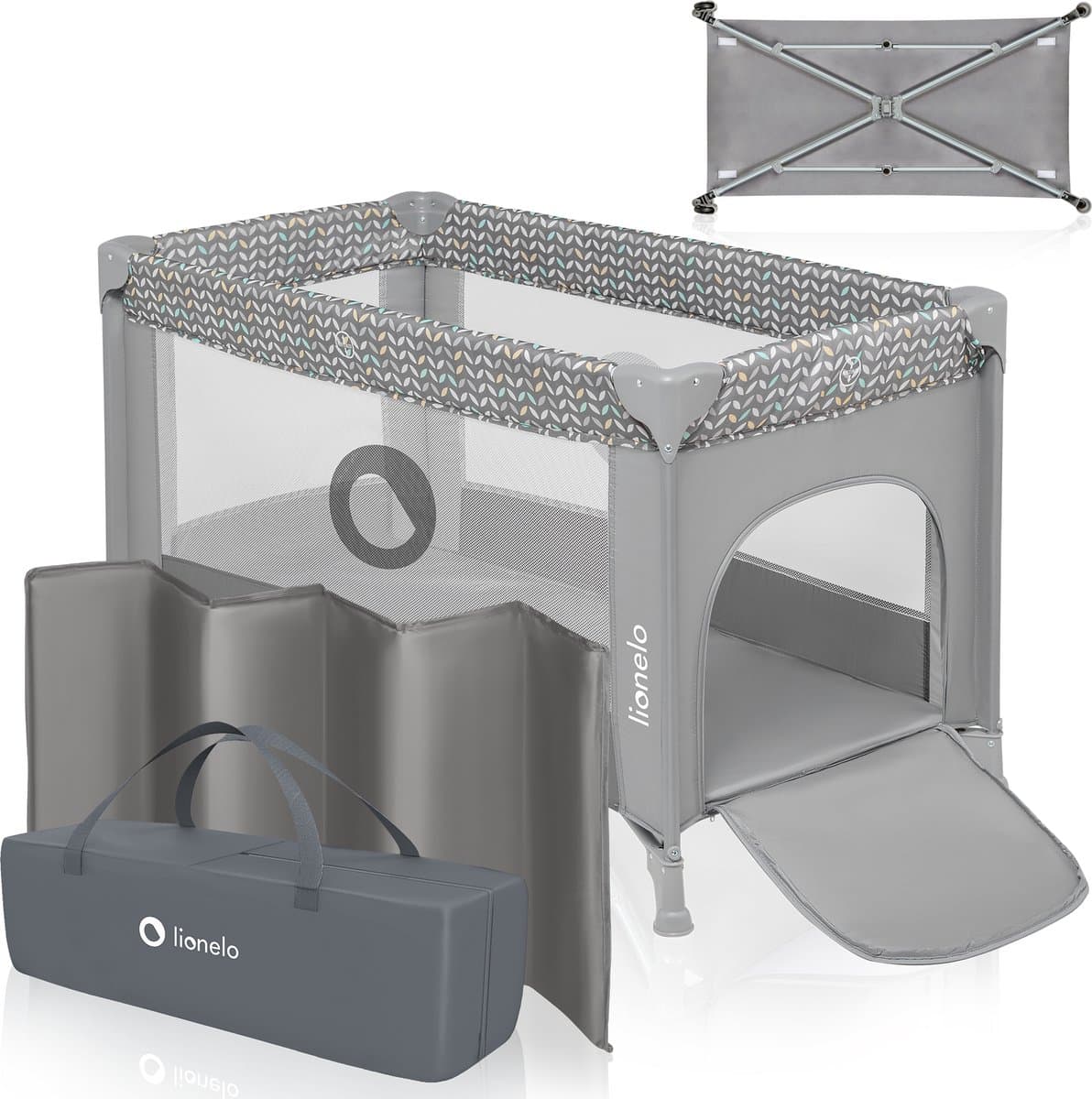 Campingbedje 3 in 1 - Baby Bed / Inklapbare Box / Reisbedje - 60x120 cm - 0-36 maanden / tot 15 kg - MET comfort MATRAS - Zij-ingang met rits - Wielen - Transporttas - Lionelo Stefi Babybed Babybox Ledikant thumbnail 3
