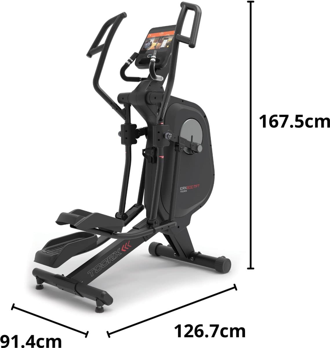 Toorx Fitness ERX-900-TFT Crosstrainer met 10"TFT scherm - 28 Trainingsprogramma's - 16 Weerstandsniveaus thumbnail 8