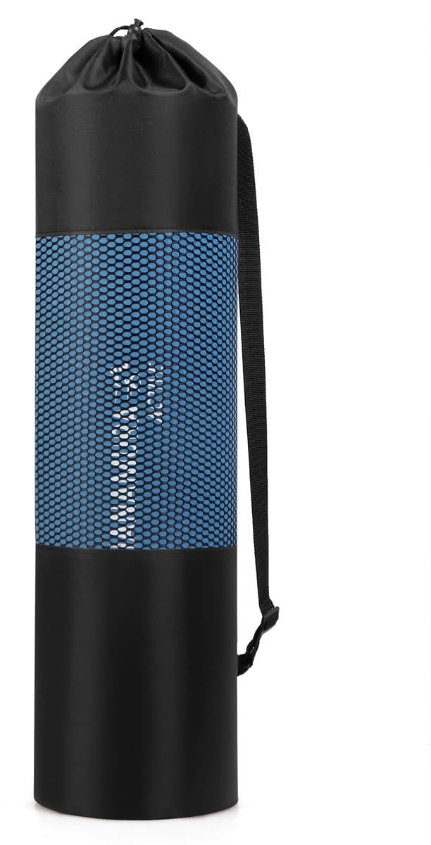 Hanamura Active Yoga Mat - Inclusief draagbare Opbergtas & strap - Fitnessmat van TPE Materiaal - Milieuvriendelijke Fitness Mat - 183x61 - Pilates Mat van 8 mm dik - Blauw thumbnail 2