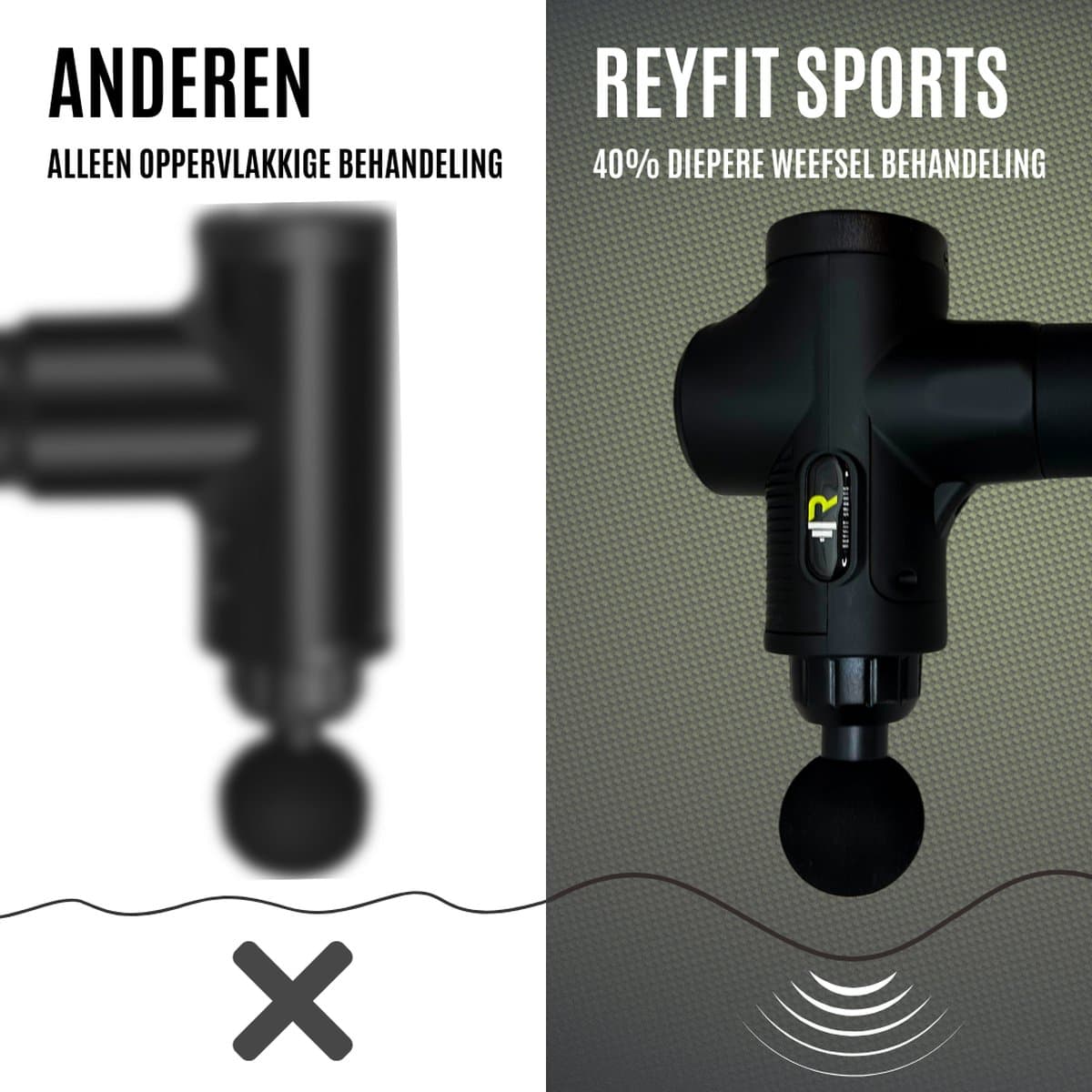 ReyFit Sports Massage Gun Pro: 30 standen, 8 opzetstukken thumbnail 7