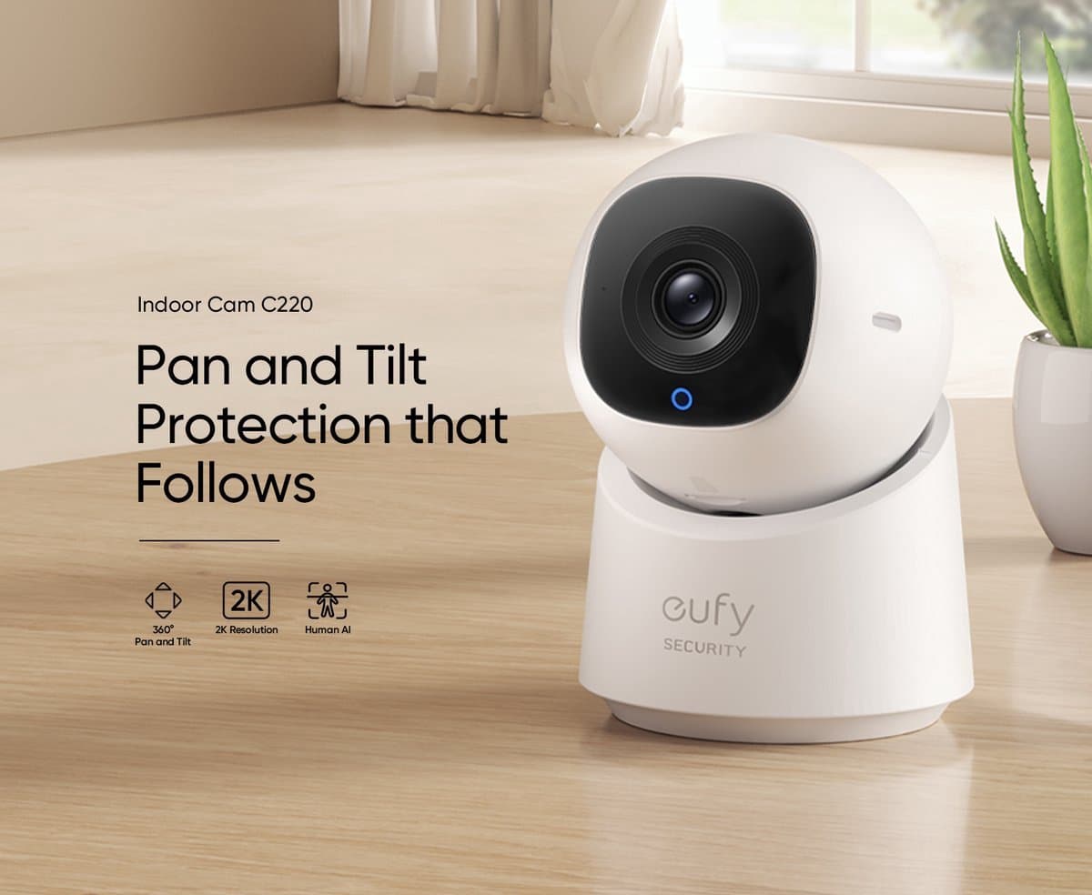 eufy Security C220 - Indoor camera 2-Pack, 2K & 360° PTZ thumbnail 2