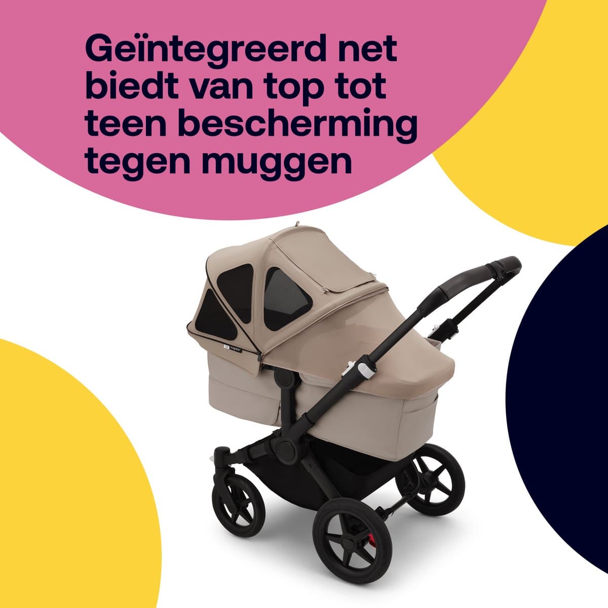 Bugaboo Donkey breezy zonnekap, Desert Taupe thumbnail 6
