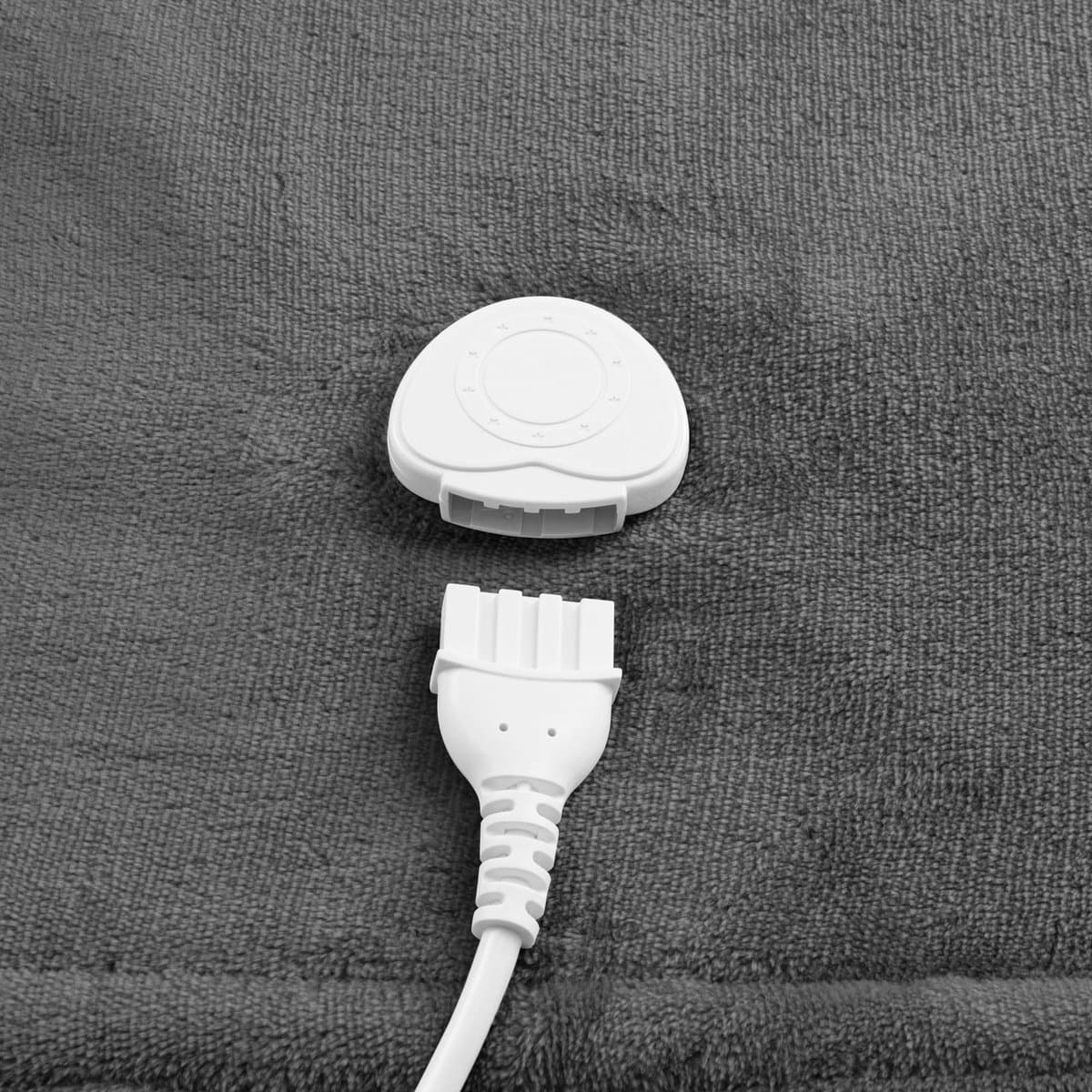 Inventum HB180G elektrische verwarmde bovendeken 180x130 cm - Eenpersoons - 9 warmtestanden - Uitwasbaar - Automatische uitschakeling - Fleece - Grijs thumbnail 7