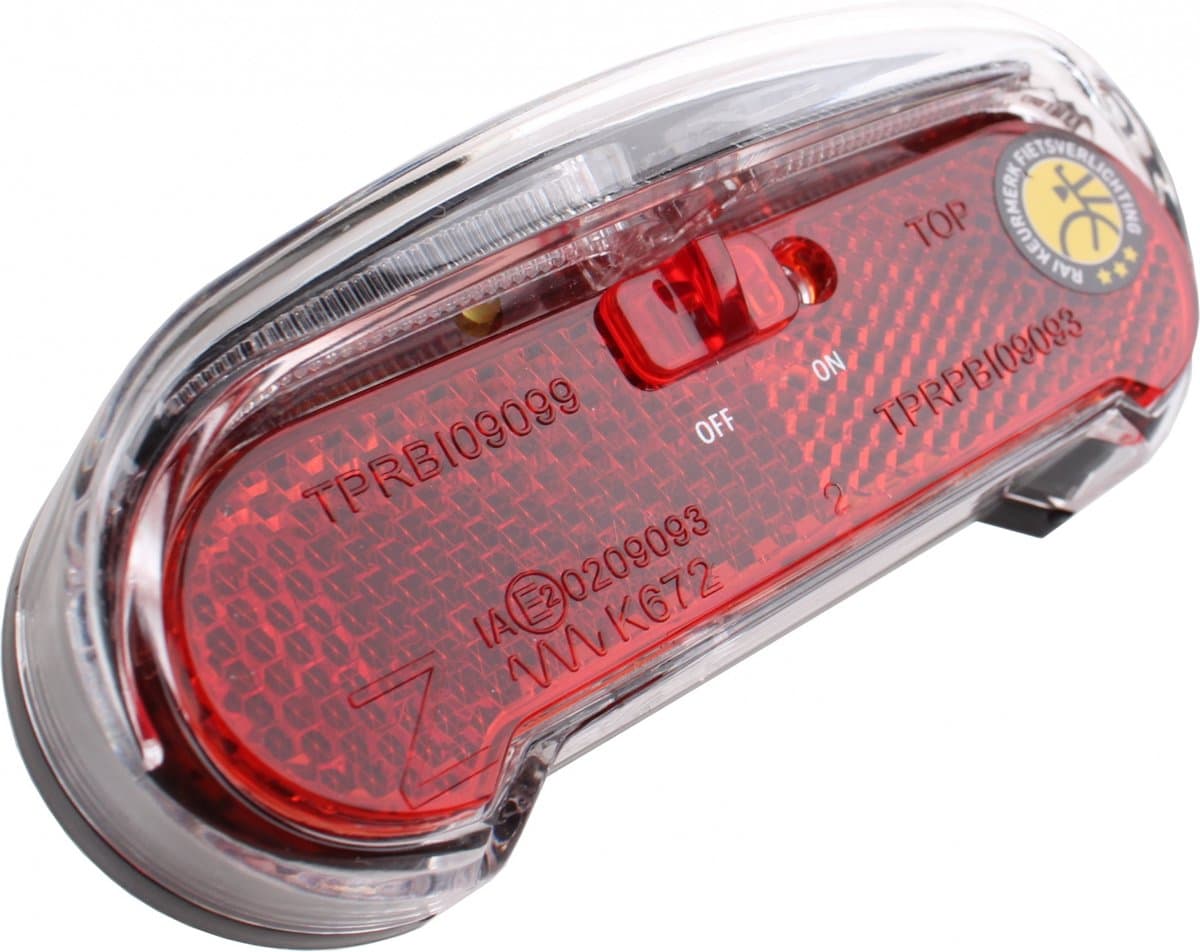 AXA Riff Battery Switch Achterlicht – LED Fietsverlichting op Batterij – 600 m Zichtbaarheid – 50–80 mm Montage – Geïntegreerde Reflector thumbnail 2