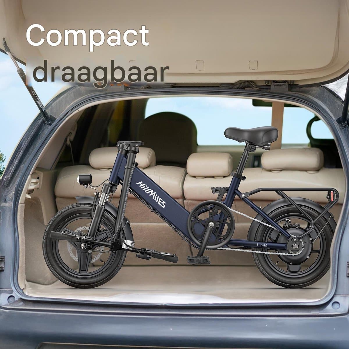 Elektrische Fiets - Motor 250W - Actieradius 60km - 14 Inch -25km/ - 48V/7.5Ah -vouwbaar E-bike -stads E-bikes & E-Nederland - blauw thumbnail 6
