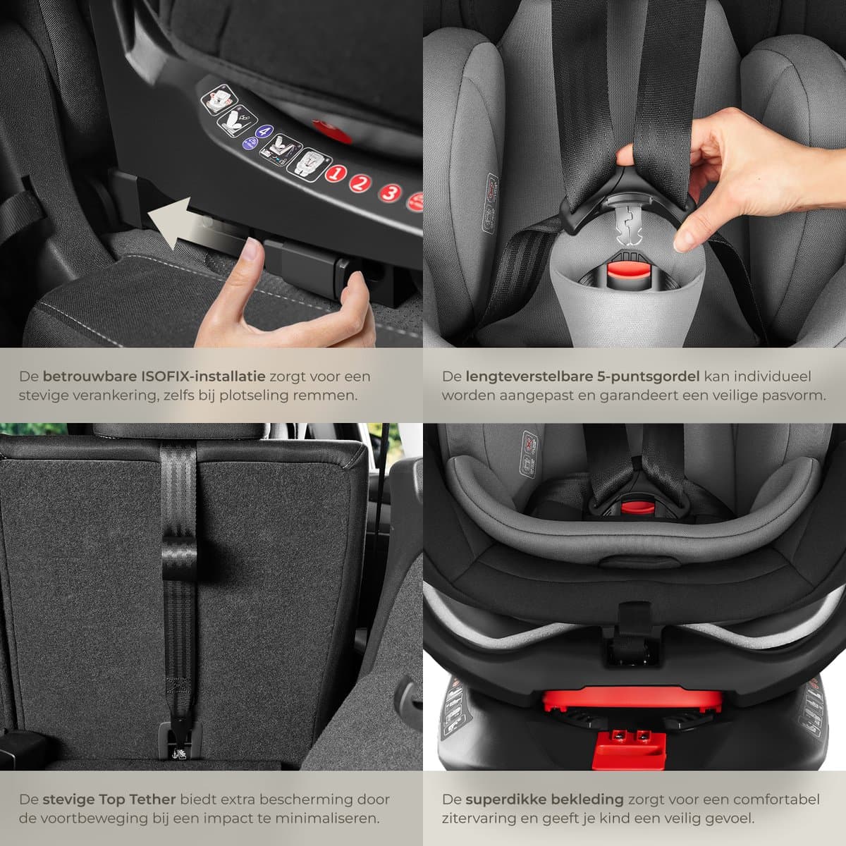 tectake Draaibare Autostoel i-Size 360° thumbnail 7